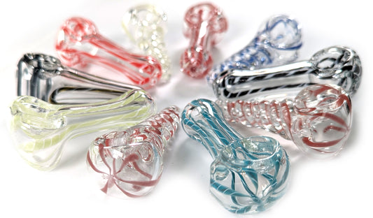 Unbranded Hand Pipe Silver Fumed Inside Out (114020) Glass 2.5" (Pack of 10)