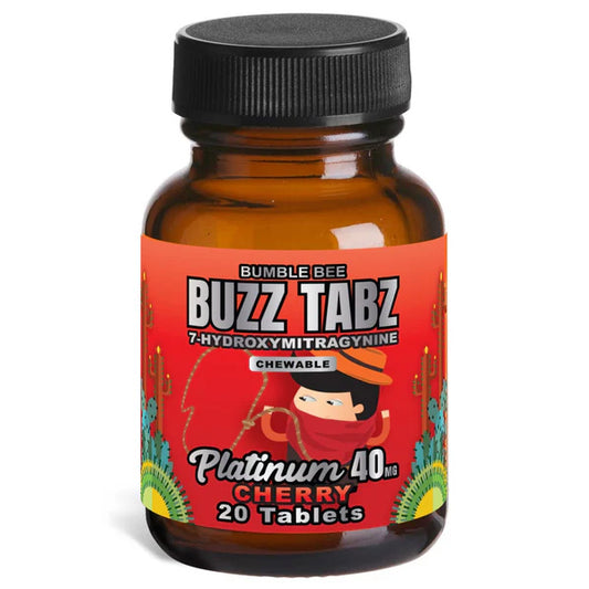 Bumble Bee Buzz Tabz Platinum 7-OH 40mg each Tablet - Cherry (20 CT Jar)