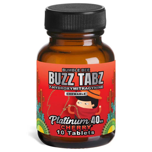 Bumble Bee Buzz Tabz Platinum 7-OH 40mg each Tablet - Cherry (10 CT Jar)