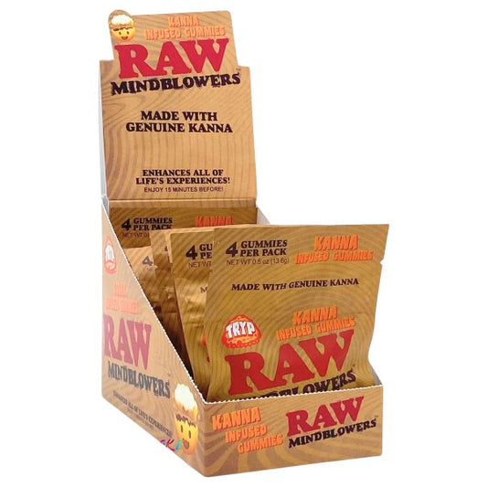 RAW Mindblower Kanna Infused Gummies Tryp 4/8ct