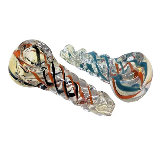 2.5" Twisted Body Inside Out Art Hand Pipe (Pack of 2) (RJA52)