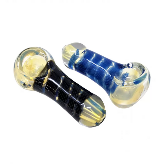 2.5" Gold Fumed Heavy Body Art Hand Pipe (Pack of 2) (RJA53)