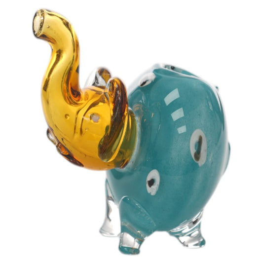 3.5" Assorted Color Tusker's Tranquil Toke Animal Hand Pipe (Pack of 1) (RKGS74)