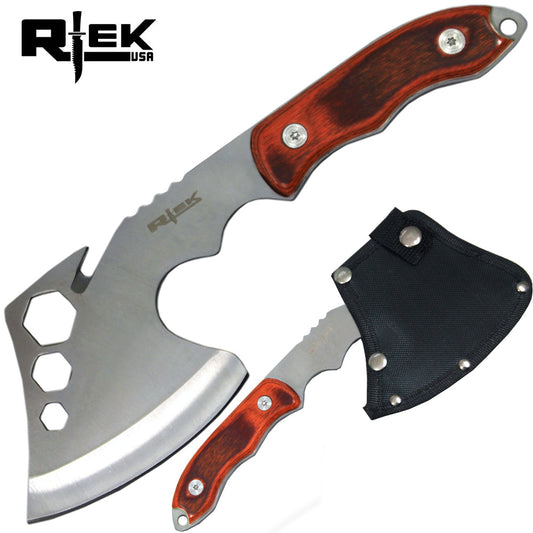 10" Rtek Tectical Axe Black Wood Handle with Valcro Sheath