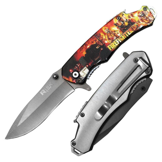 4.5" Rtek Tactical Serviceman Assist-Open Knife with Bottle Opener & Glass Breaker