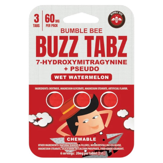 Bumble Bee Buzz Tabz 7-OH + Pseudo 20mg  x 3-Tab Blister (1 Pack)