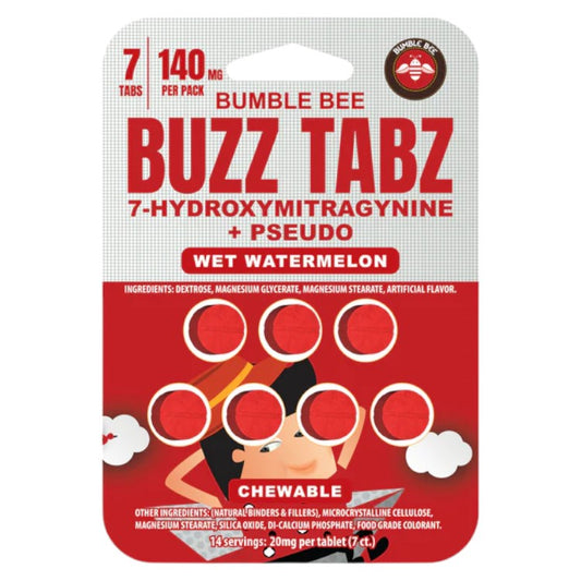 Bumble Bee Buzz Tabz 7-OH + Pseudo 20mg  x 7-Tab Blister (1 Pack)
