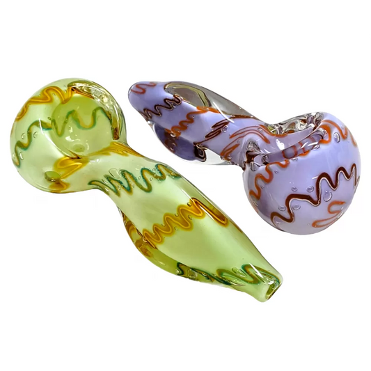 3" Slyme Frit Rod Art  Work Hand Pipe (SDK661)