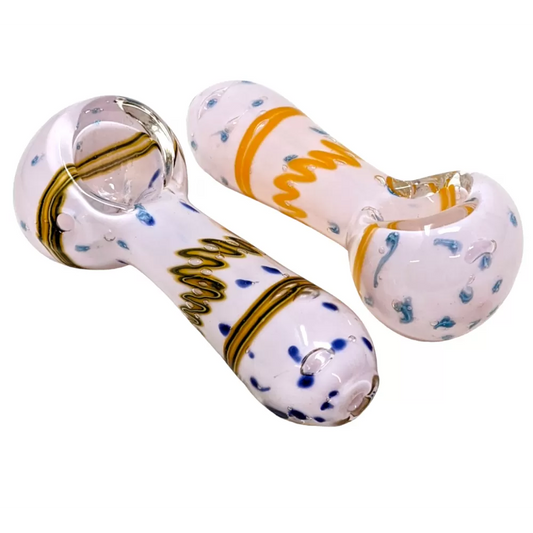 3" Slyme Frit Rod Art  Work Hand Pipe (SDK663)