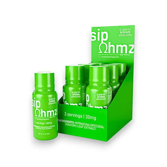 OHMZ SIP Green 7-Hydroxy+Pseudo Shots Mint 30MIT 6ct