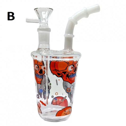6" Sip Ease Sticker Palooza Art Water Pipe (WP-2928-2)