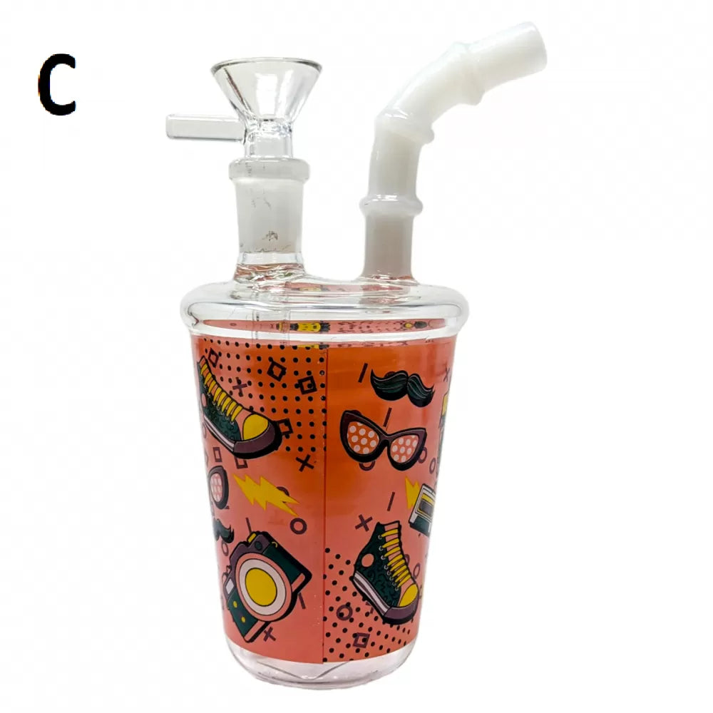 6" Sip Ease Sticker Palooza Art Water Pipe (WP-2928-2)