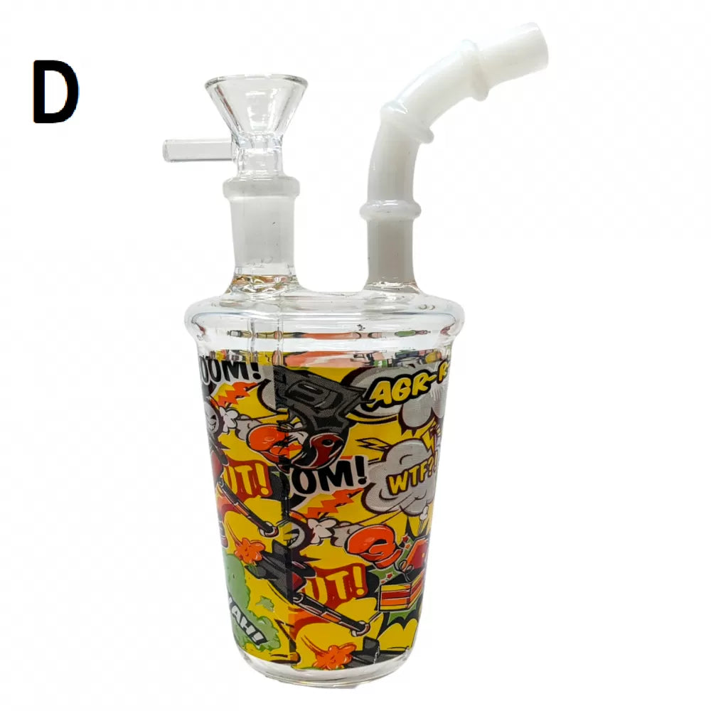 6" Sip Ease Sticker Palooza Art Water Pipe (WP-2928-2)