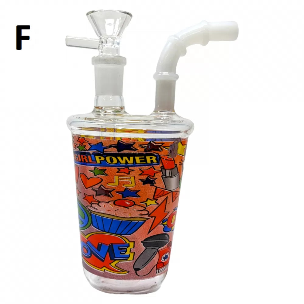 6" Sip Ease Sticker Palooza Art Water Pipe (WP-2928-2)