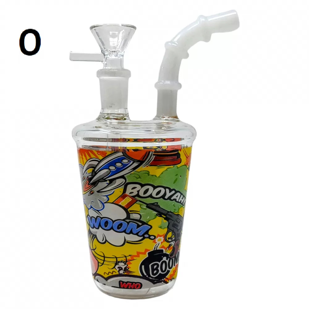 6" Sip Ease Sticker Palooza Art Water Pipe (WP-2928-2)