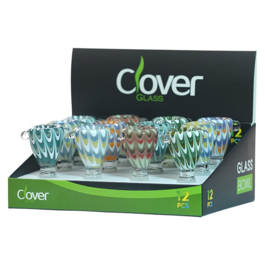 Clover 14mm Fancy Latte Art Bowl Assorted Colors WPH-256-D12