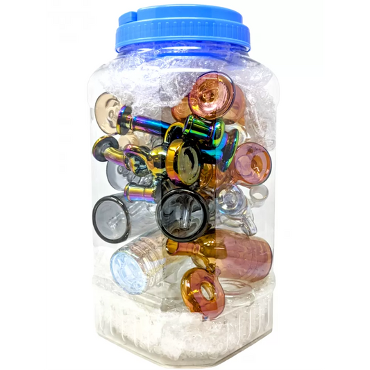 5"- 6" Assorted Designs Electroplated Bubblers (Pack of 16) (WPL16JAR)