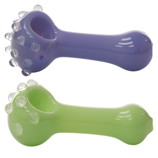 3.5" Assorted Color Multi Marble Head Spoon Hand Pipe (Pack of 2) (ZD231)