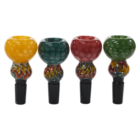 14mm Assorted Molino Wig Wag & Honeycomb Bowl (Pack of 4) (ZD259)
