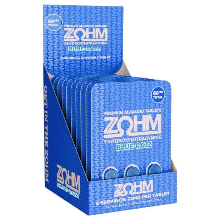 ZOHM 7-Hydroxymitragynine (DSPLY 10pc)(Kratom)(Tablets)(66mg 3-Pack)