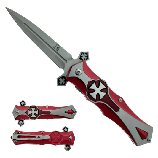 4.5" Cross Handle Assist-Open Knife with Belt Clip KS 5441