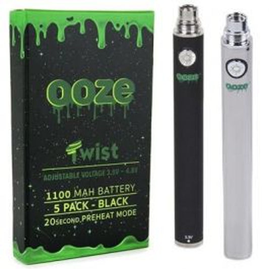 OOZE Twist Battery 1100mAh 5-Pack Black 1ct