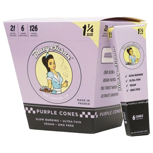BLAZY SUSAN Purple Cones Display 11/4 Size 20/12ct