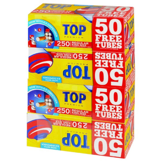 TOP Cigarette Tubes Regular King Size 250/4ct