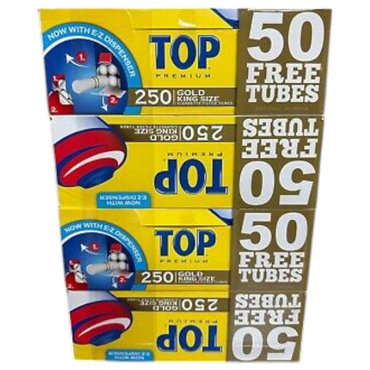TOP Cigarette Tubes Gold King Size 250/4ct