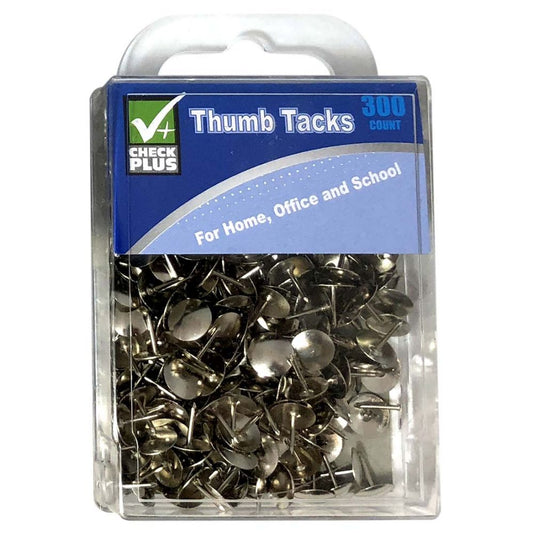 CHECK PLUS School Suppliles THUMB TACK 300 CT Assorted